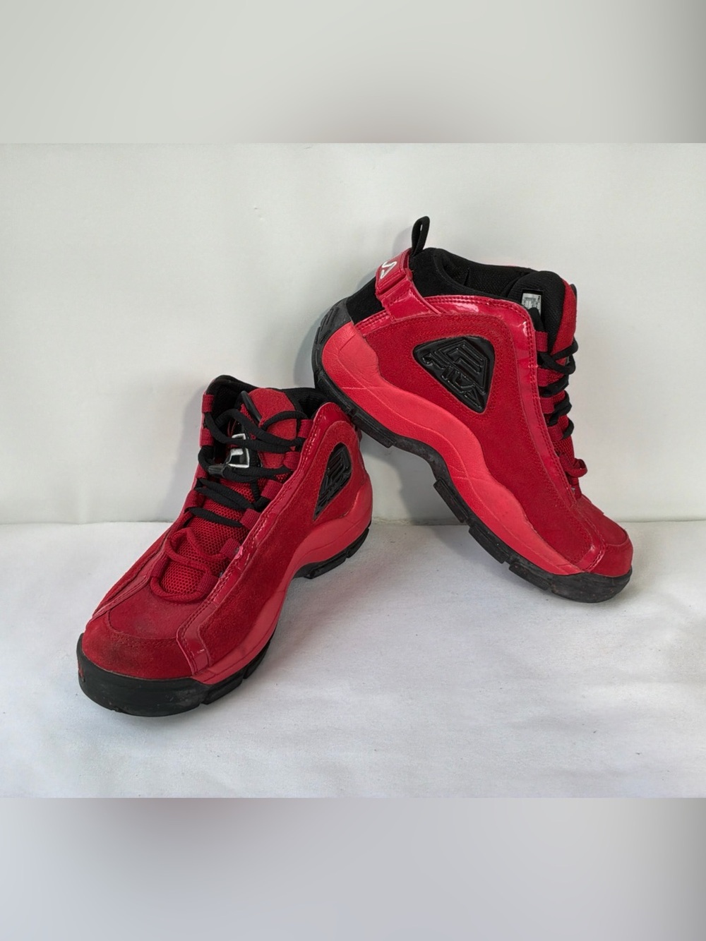 Vintage Fila 96 Grant Hill Basketball Sneakers Black Red 2014 DS 9 OG All Rare